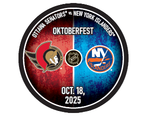 Commemorative Puck - Ottawa Senators VS NY islanders October 18 2025