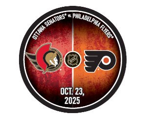 Ottawa Senators VS Philadelphia Flyers October 23 2025 - Commemorative Puck