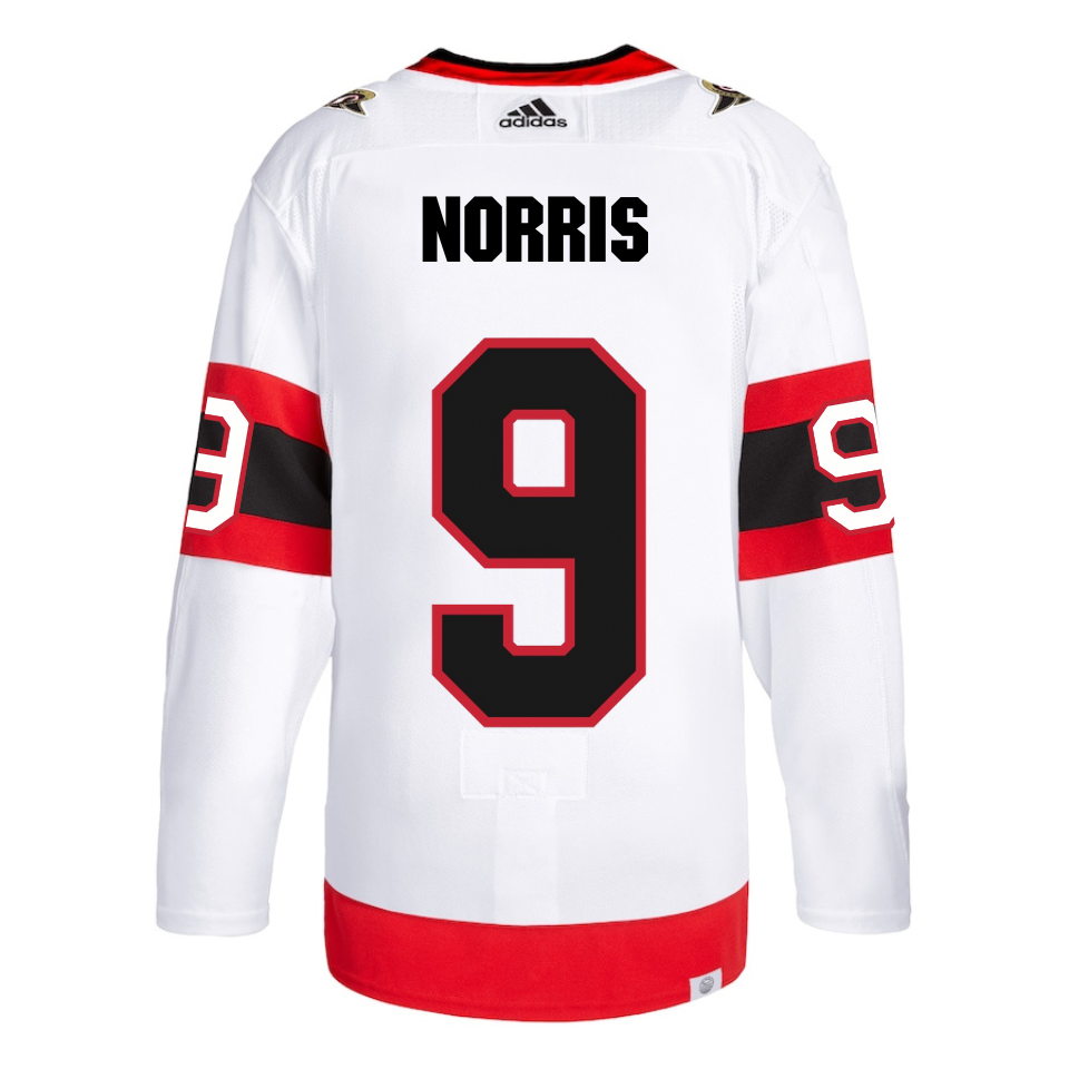 Norris Adidas Ottawa Senators Primegreen Authentic Away Jersey
