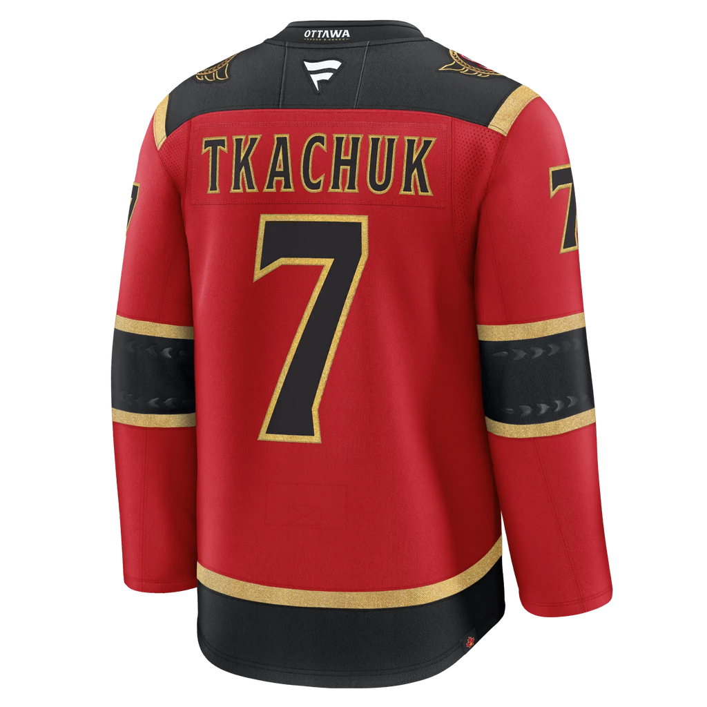Ottawa Senators Tkachuk Premium Fanatics Alternate Jersey