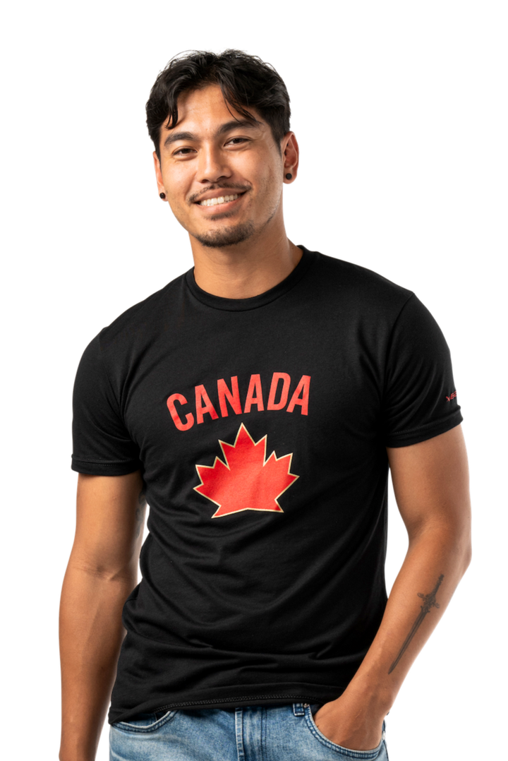 Canada World Junior Black Graphic Tee (BAUER)