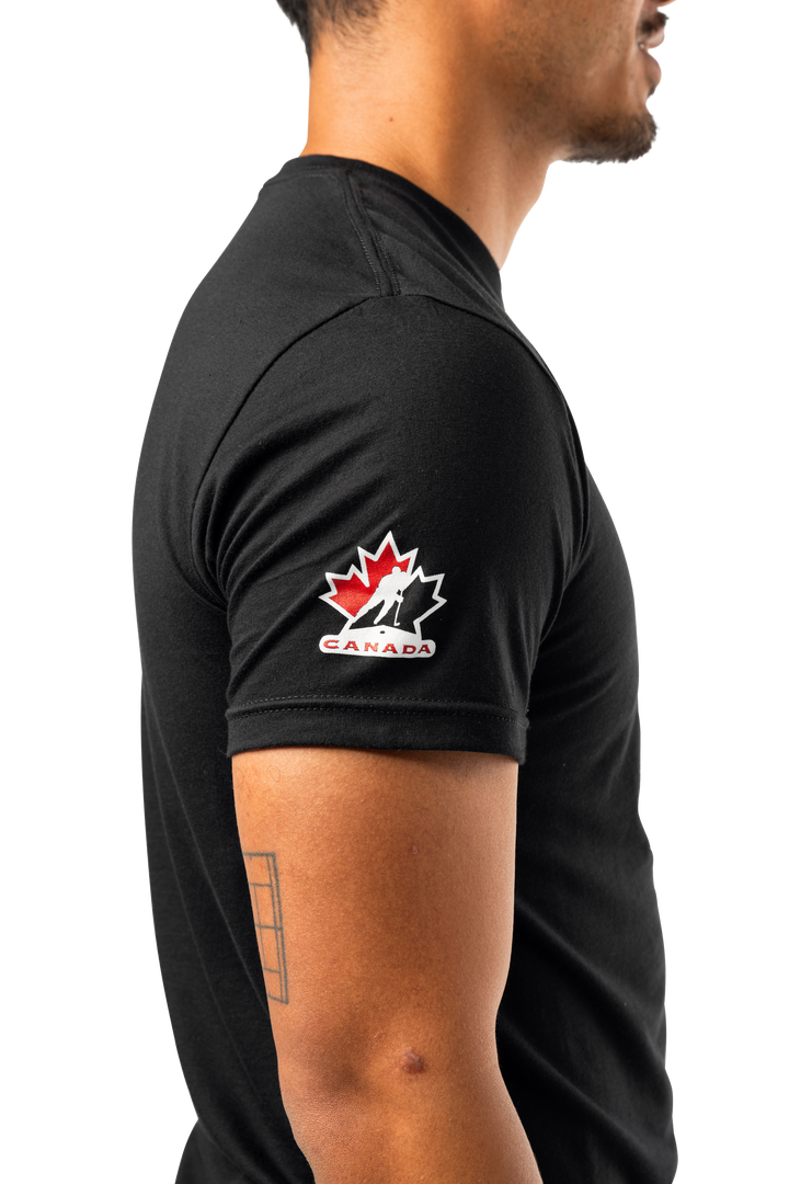 Canada World Junior Black Graphic Tee (BAUER)