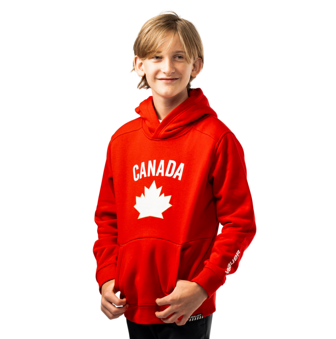 Youth Canada World Junior Ultimate Red Hoodie (BAUER)