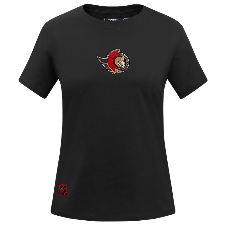 OTTAWA SENATORS WOMEN'S CLASSIC ICON PRO BLACK SLIM FIT TEE