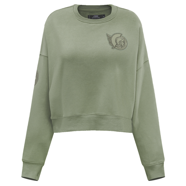 OTTAWA SENATORS WOMEN'S NEUTRAL MOSS FLC CREWNECK