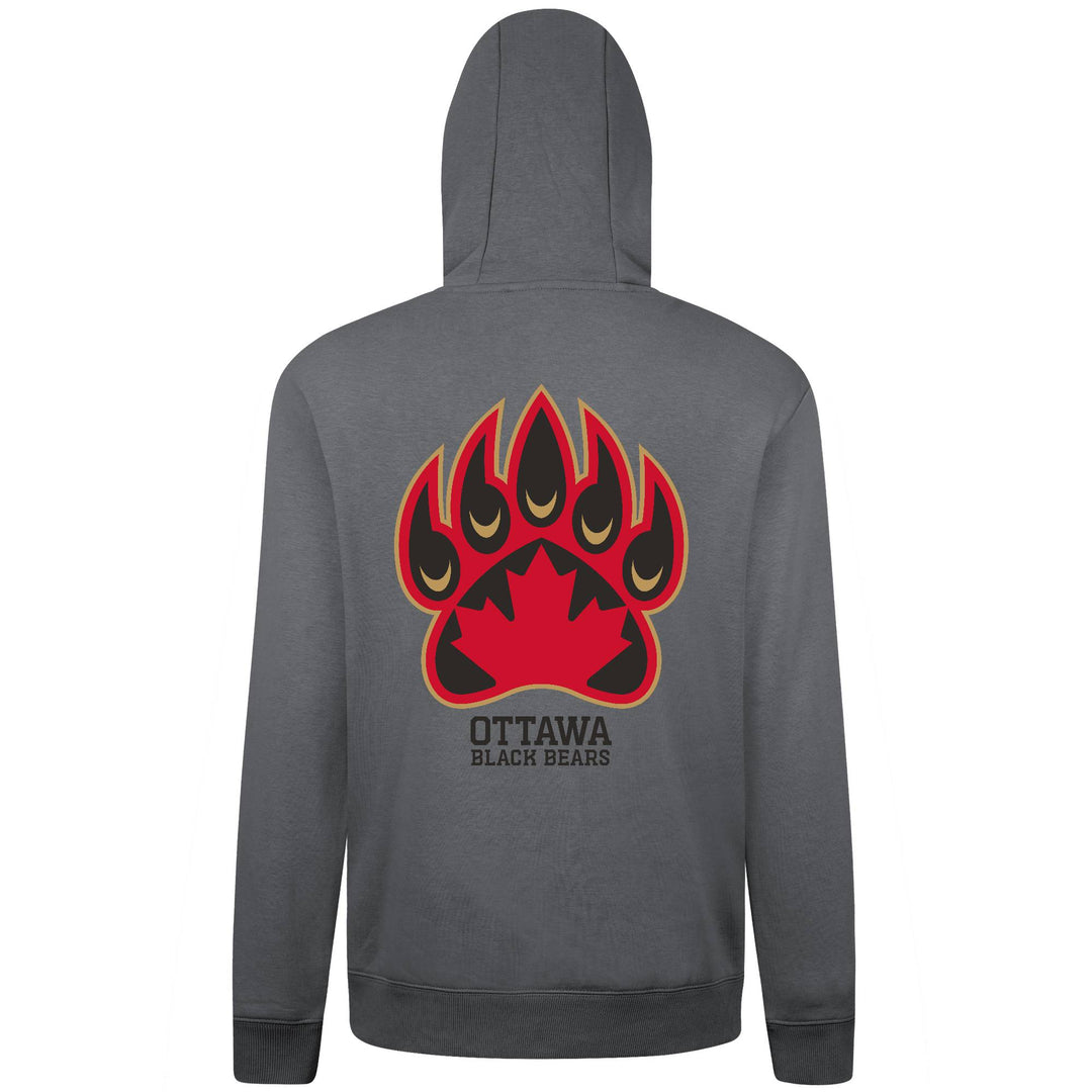 OTTAWA BLACK BEARS GREY PODIUM PULLOVER HOODIE