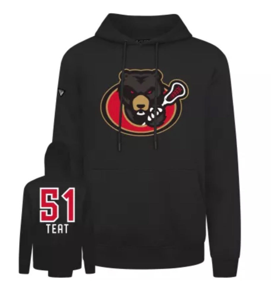 OTTAWA BLACK BEARS TEAT NAME & NUMBER HOODIE