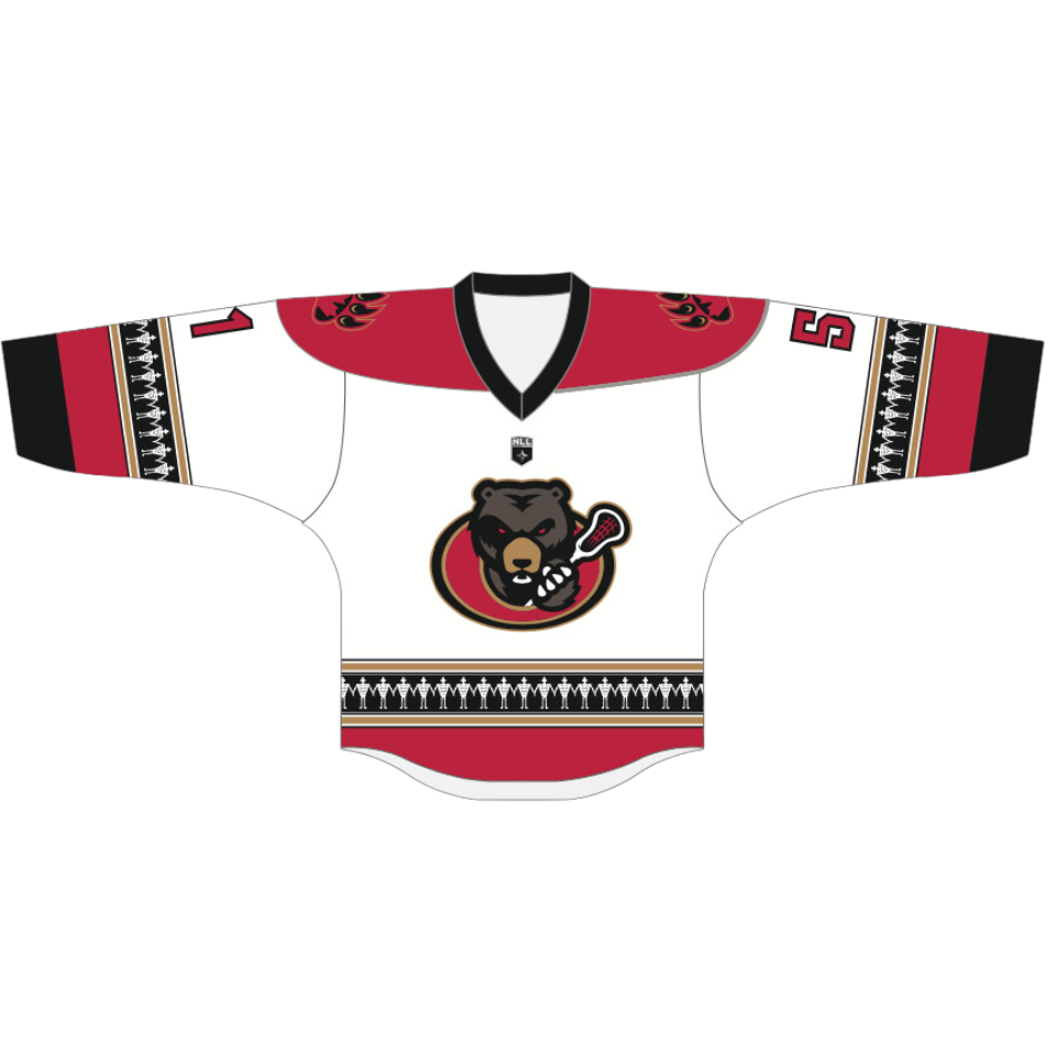 Teat Ottawa Black Bears Away Replica Jersey