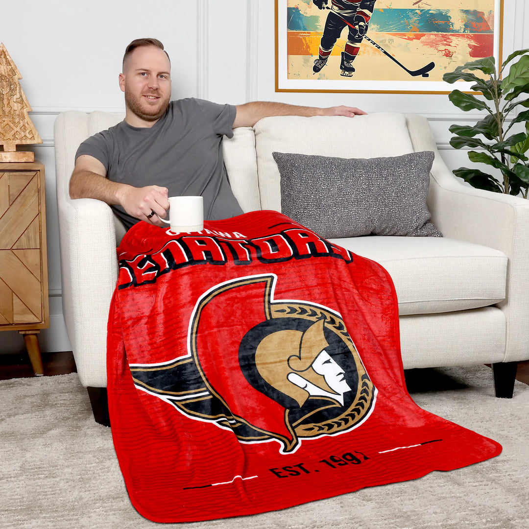 OTTAWA SENATORS PLUSH THROW 40X50