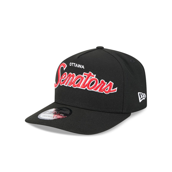 Ottawa Senators New Era Black 9Fifty A-Frame Poly Script Hat
