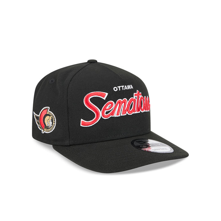 Ottawa Senators New Era Black 9Fifty A-Frame Poly Script Hat