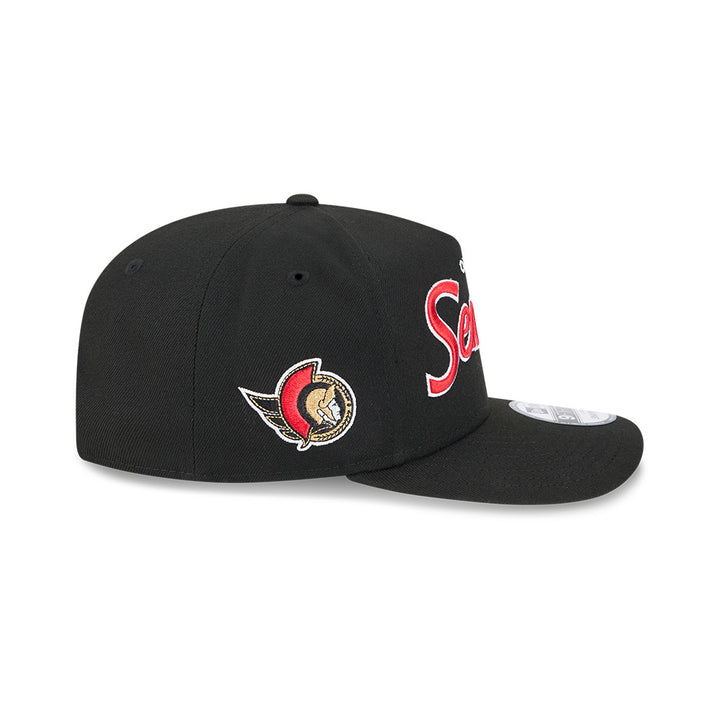 Ottawa Senators New Era Black 9Fifty A-Frame Poly Script Hat