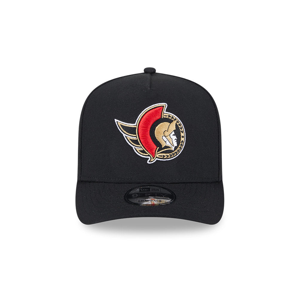 Ottawa Senators New Era Black 9Fifty A-Frame Poly Stretch Hat