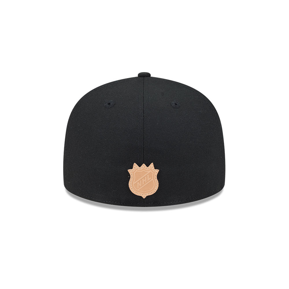 Ottawa Senators New Era Black/Beige 59Fifty Leather Fitted hat