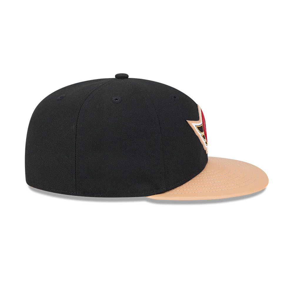 Ottawa Senators New Era Black/Beige 59Fifty Leather Fitted hat