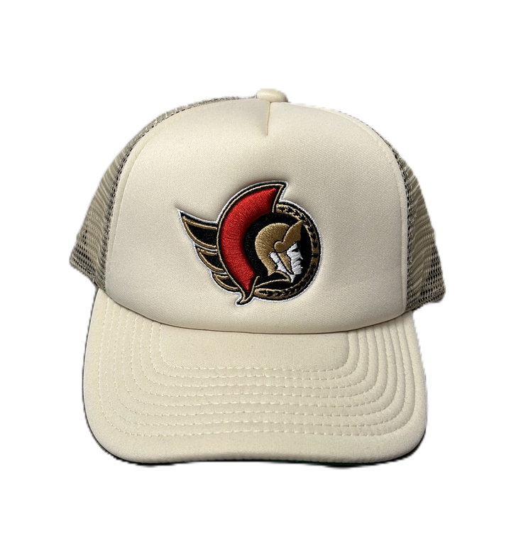 Youth Evergreen Off White Trucker Cap