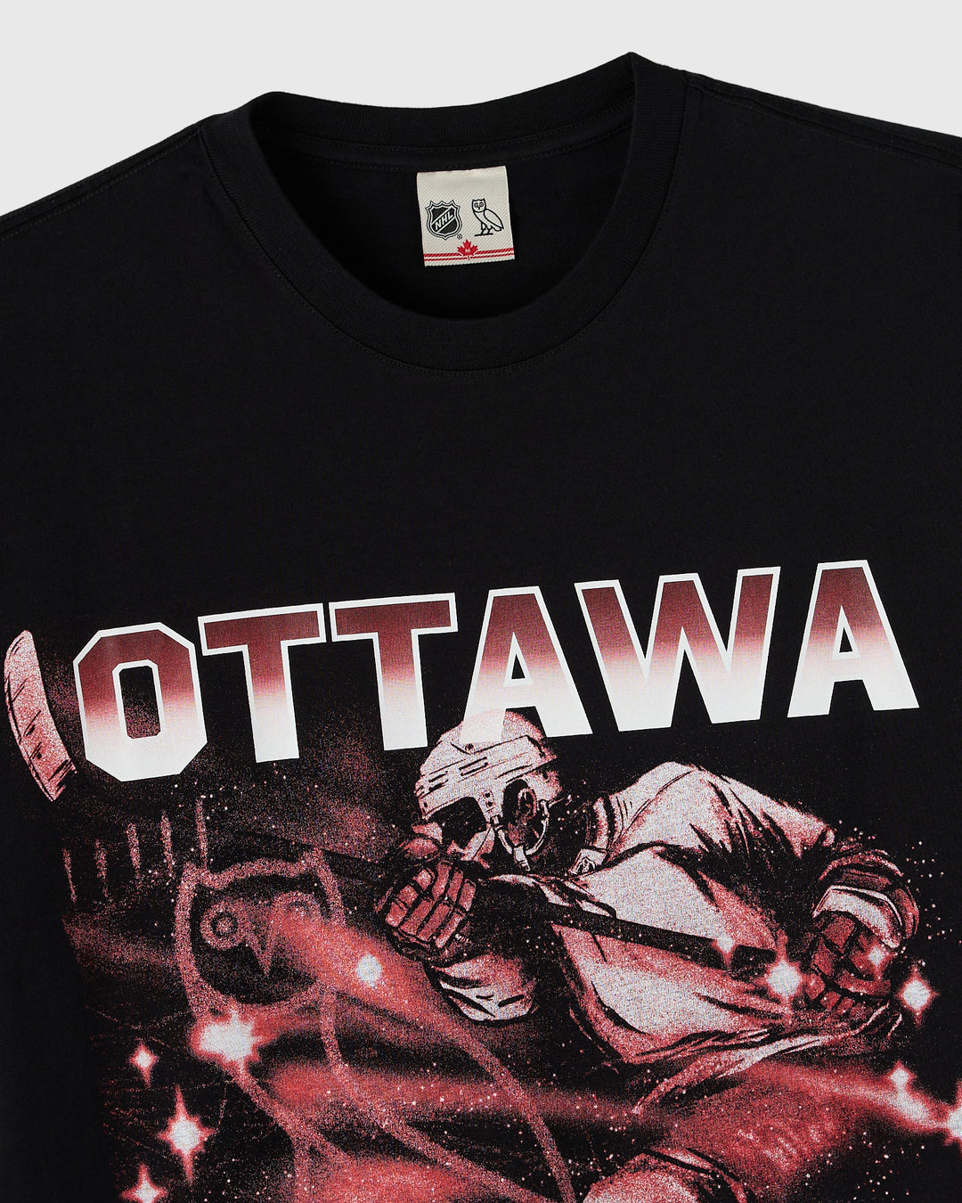OTTAWA SENATORS - OVO X SENS BLACK GRAPHIC T-SHIRT