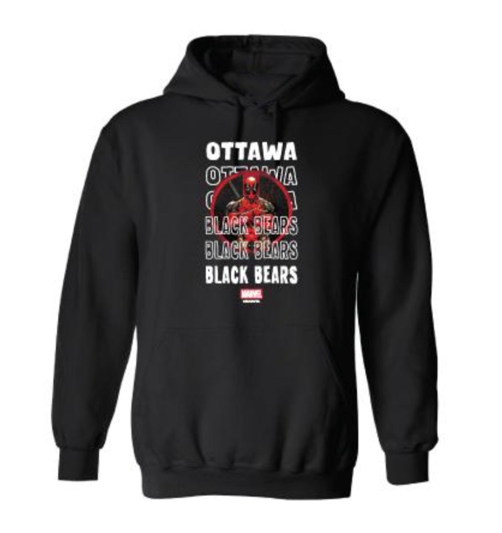 OTTAWA BLACK BEARS DEADPOOL COLLAB HOODIE
