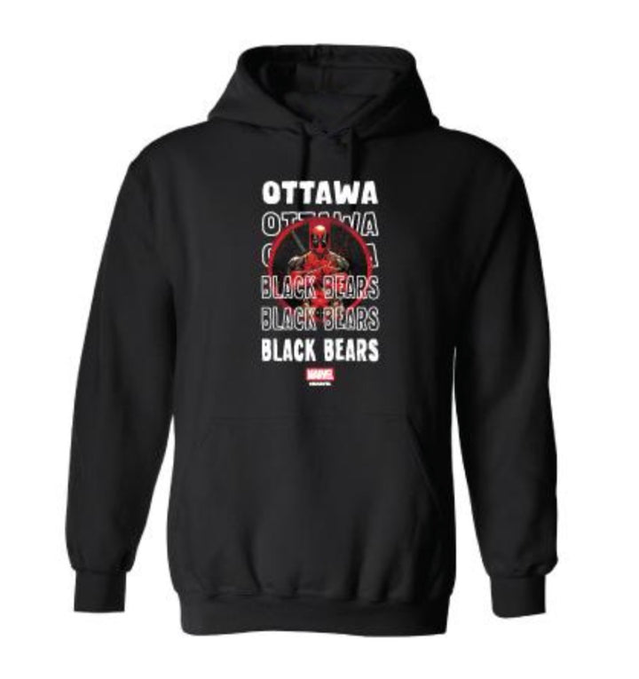 OTTAWA BLACK BEARS DEADPOOL COLLAB HOODIE