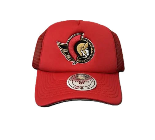 Youth Evergreen Red Trucker Cap