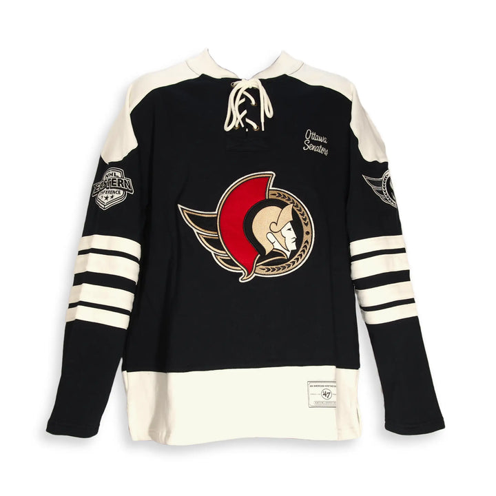 GOLDEN AGE SWEEP CHECK LACER SWEATER