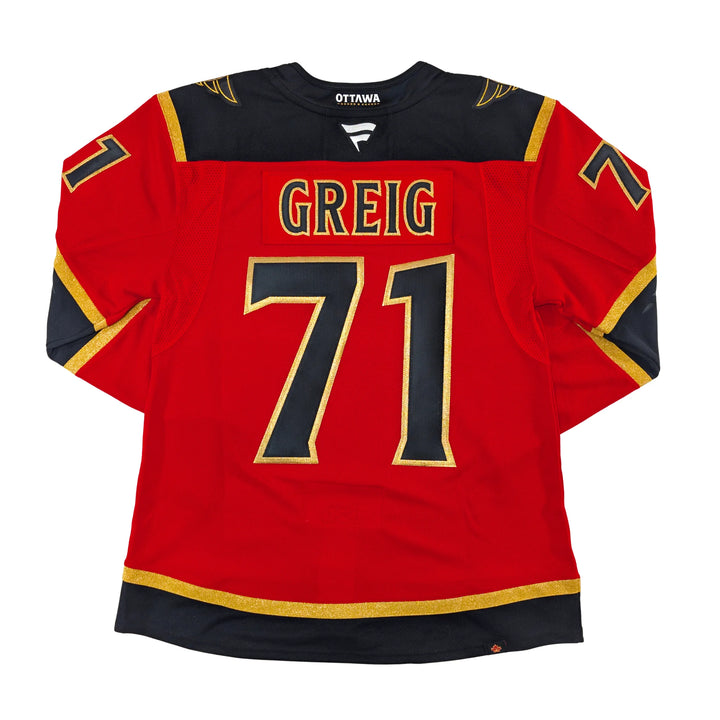 GREIG OTTAWA SENATORS PREMIUM FANATICS ALTERNATE JERSEY