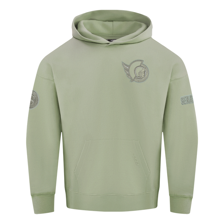 OTTAWA SENATORS NEUTRAL MOSS DROP SHOULDER FLC PULLOVER HOODIE