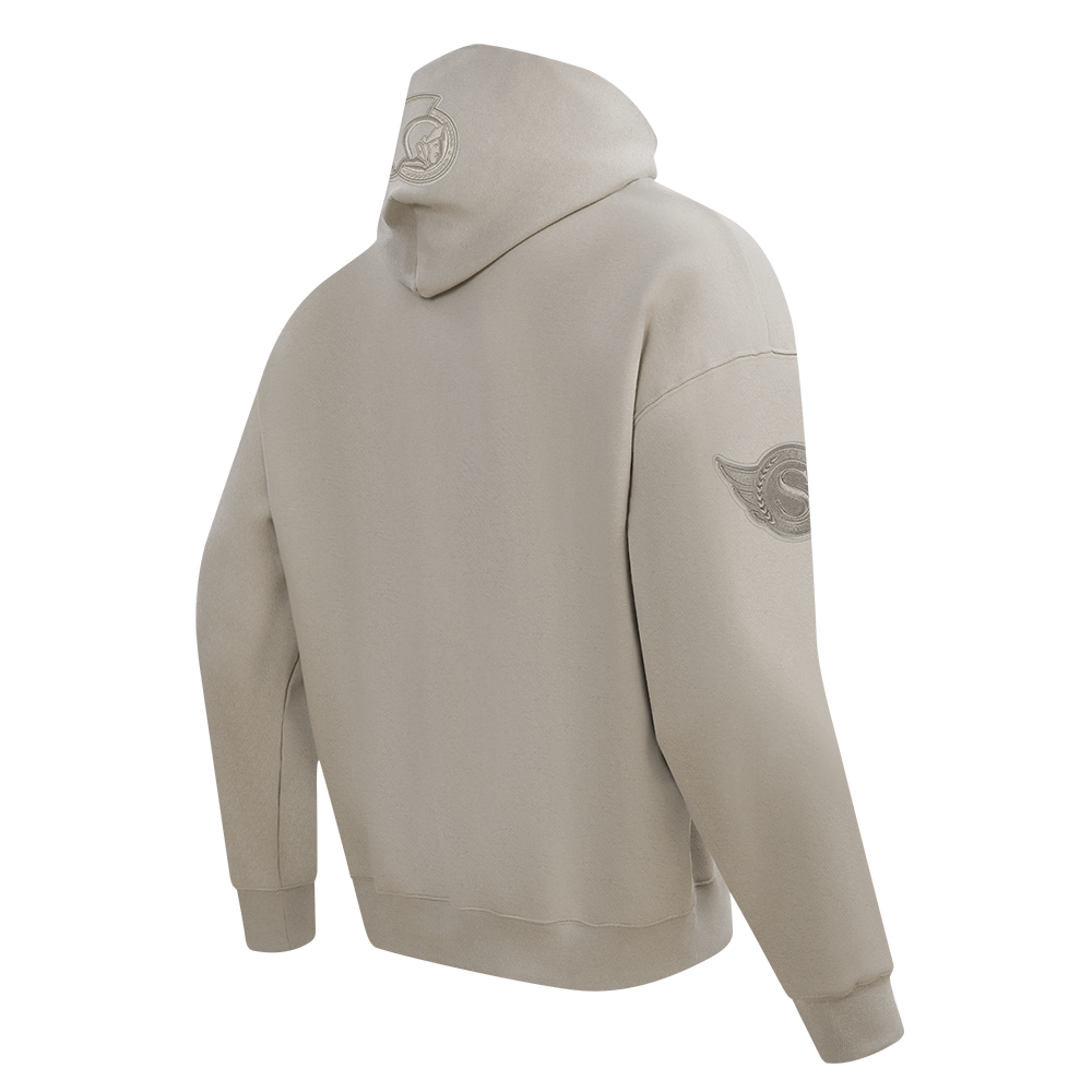 OTTAWA SENATORS NEUTRAL TAUPE DROP SHOULDER FLC PULLOVER HOODIE