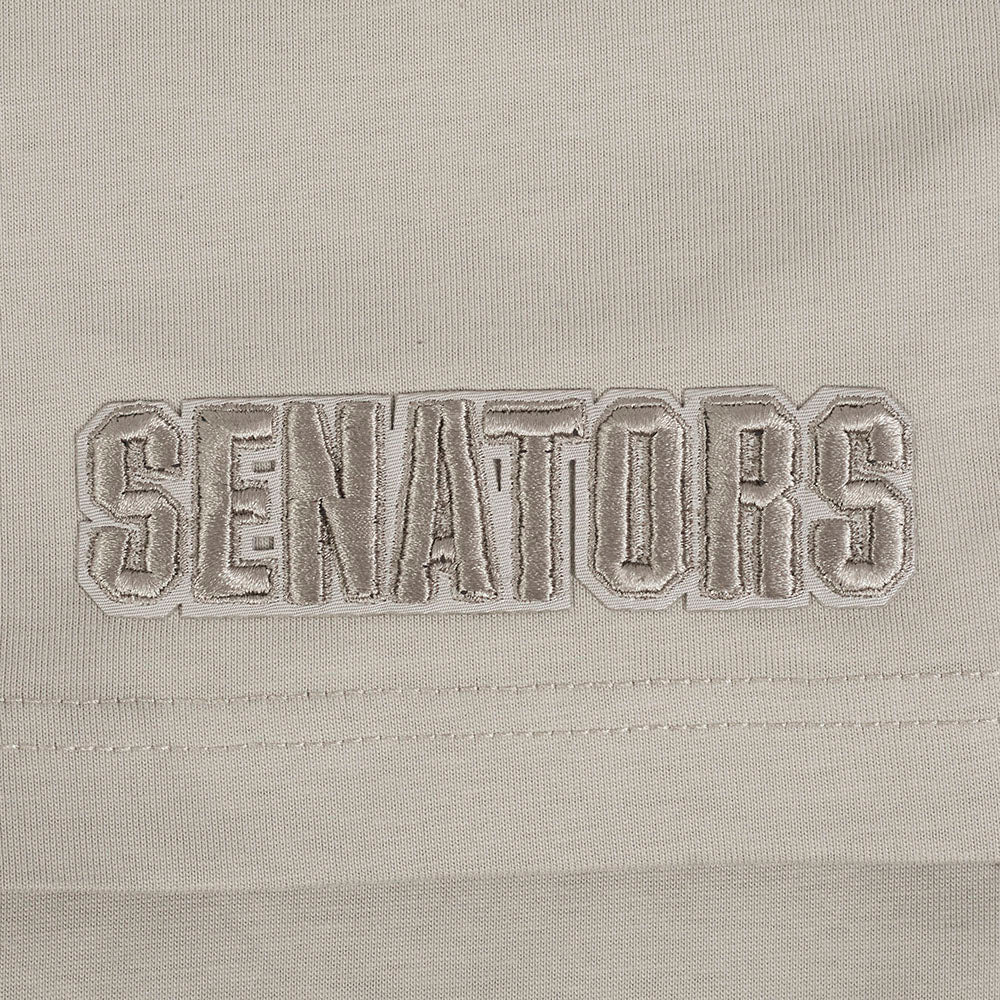 OTTAWA SENATORS NEUTRAL TAUPE DROP SHOULDER FLC PULLOVER HOODIE
