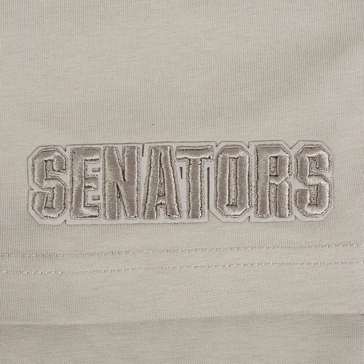 OTTAWA SENATORS NEUTRAL TAUPE DROP SHOULDER FLC PULLOVER HOODIE