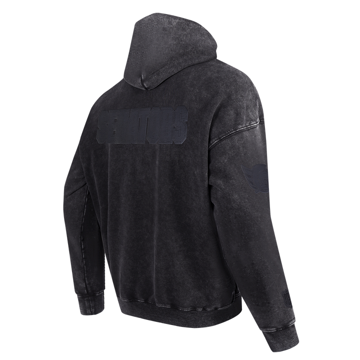 OTTAWA SENATORS WASHED VAGAURD BLACK PULLOVER HOODIE