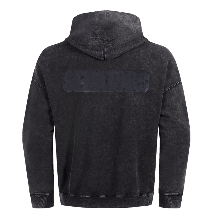OTTAWA SENATORS WASHED VAGAURD BLACK PULLOVER HOODIE