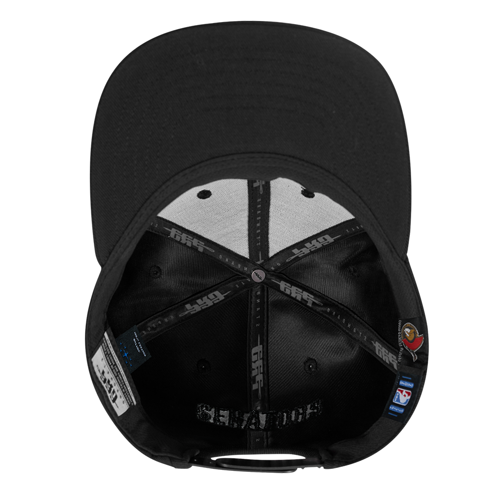 OTTAWA SENATORS WASHED VAGAURD BLACK TWILL PRO SNAPBACK