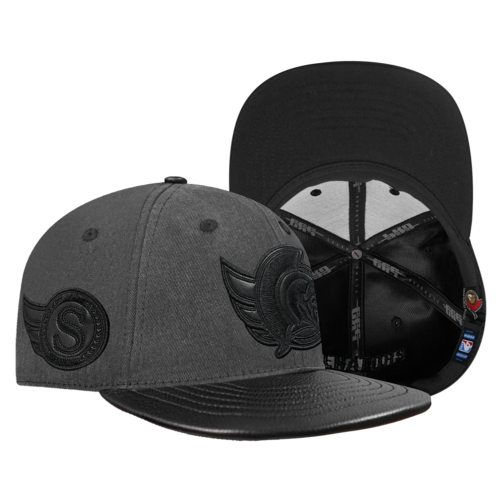 OTTAWA SENATORS WASHED VAGAURD BLACK TWILL PRO SNAPBACK