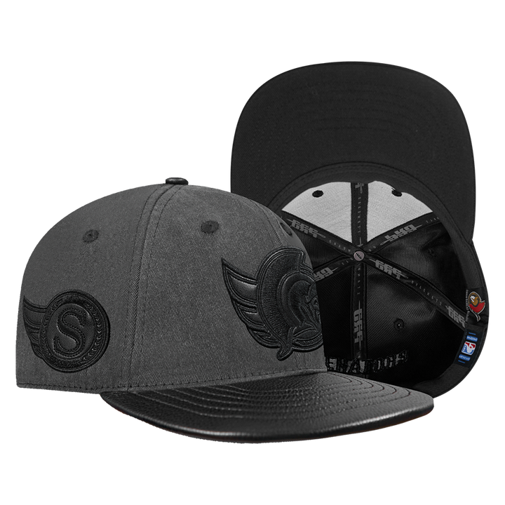 OTTAWA SENATORS WASHED VAGAURD BLACK TWILL PRO SNAPBACK