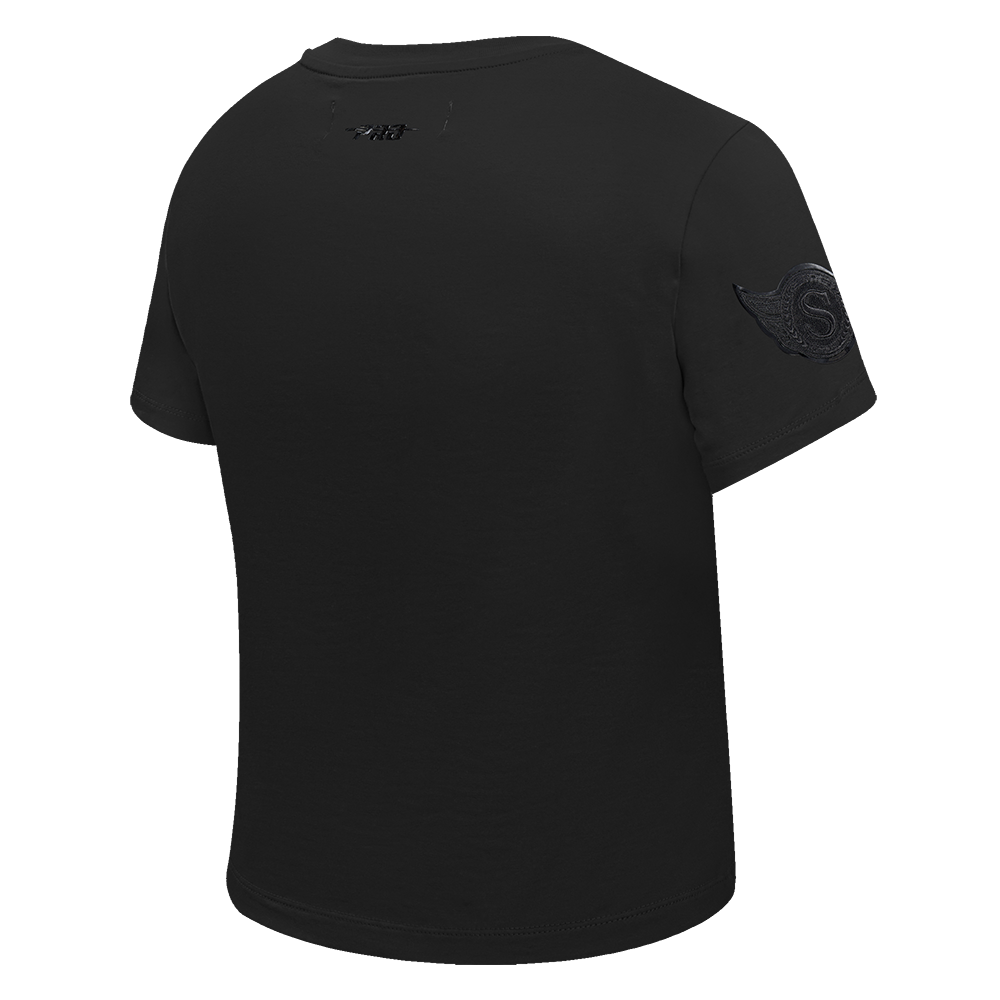 OTTAWA SENATORS WOMEN'S TRIPLE BLACK SLIM FIT TEE