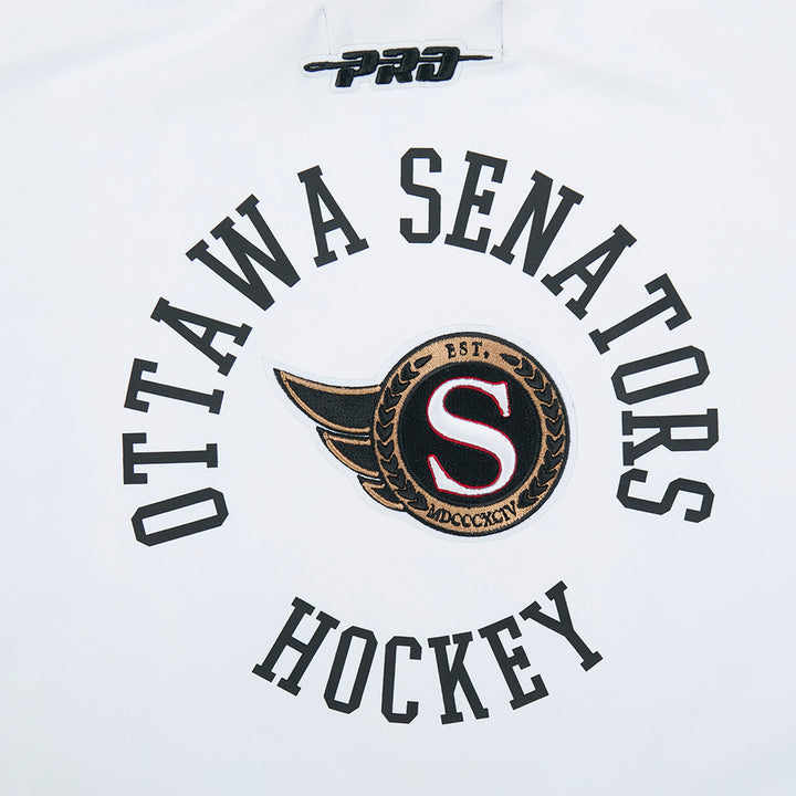 OTTAWA SENATORS WOMEN'S CLASSIC ICON CREST W WHITE BOXY TEE