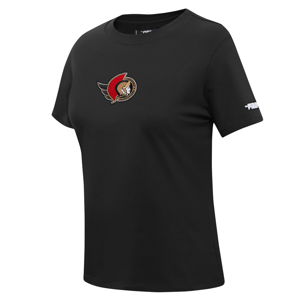 OTTAWA SENATORS WOMEN'S CLASSIC ICON PRO BLACK SLIM FIT TEE