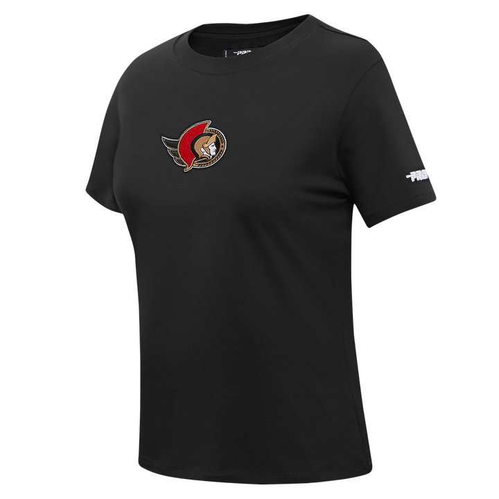 OTTAWA SENATORS WOMEN'S CLASSIC ICON PRO BLACK SLIM FIT TEE