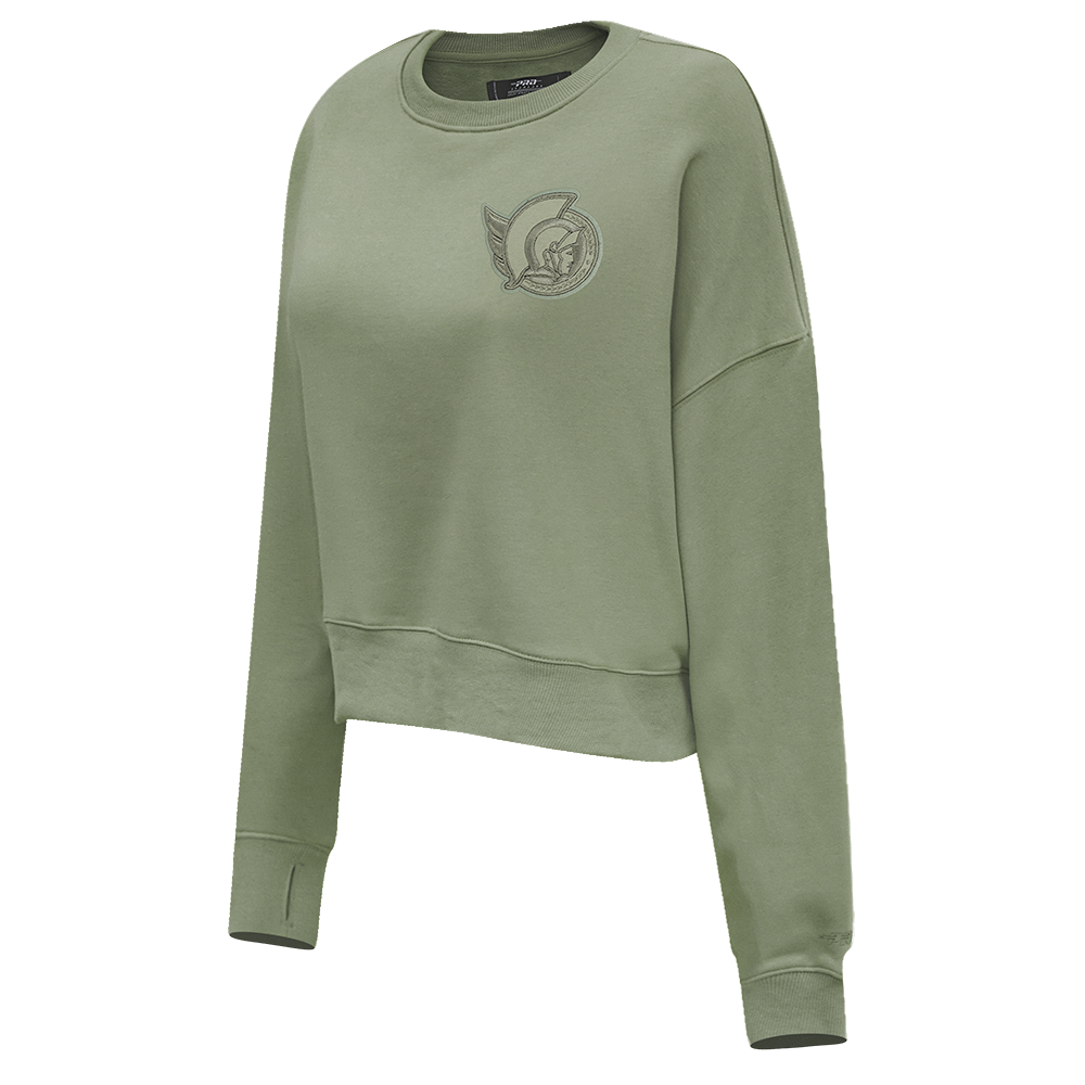 OTTAWA SENATORS WOMEN'S NEUTRAL MOSS FLC CREWNECK