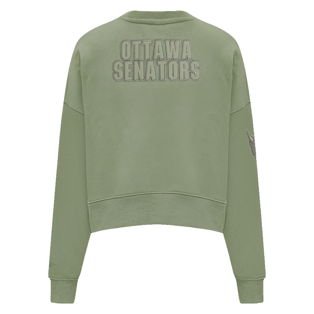 OTTAWA SENATORS WOMEN'S NEUTRAL MOSS FLC CREWNECK
