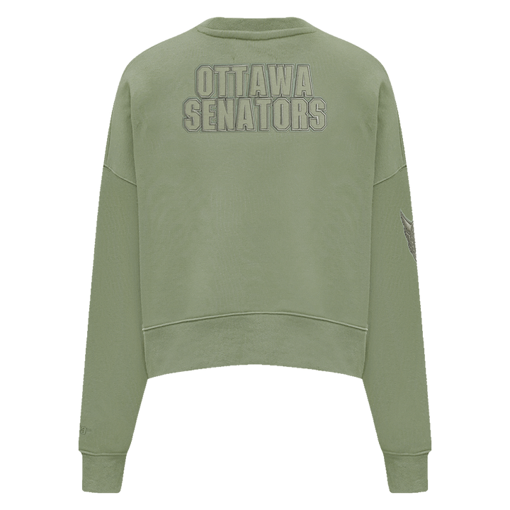 OTTAWA SENATORS WOMEN'S NEUTRAL MOSS FLC CREWNECK