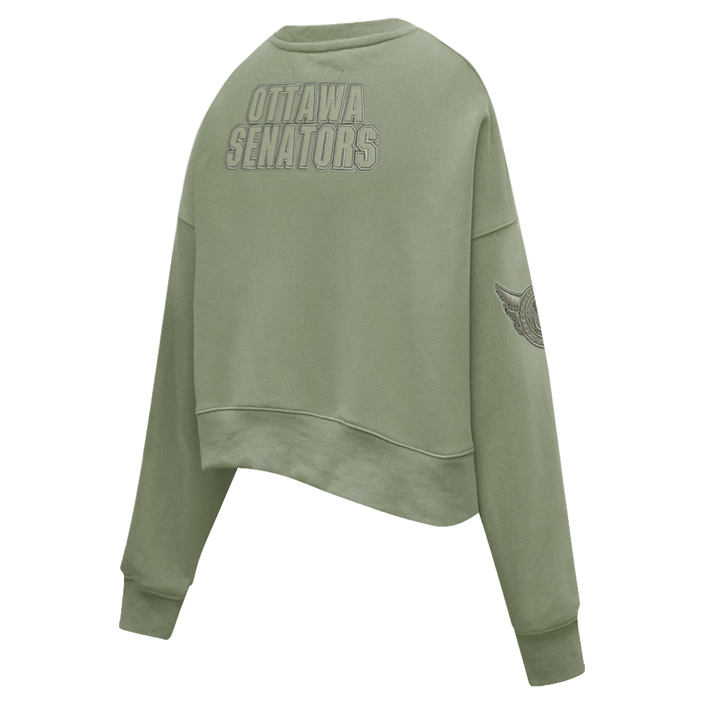 OTTAWA SENATORS WOMEN'S NEUTRAL MOSS FLC CREWNECK