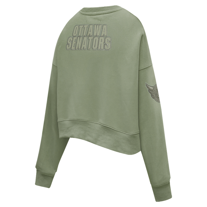 OTTAWA SENATORS WOMEN'S NEUTRAL MOSS FLC CREWNECK