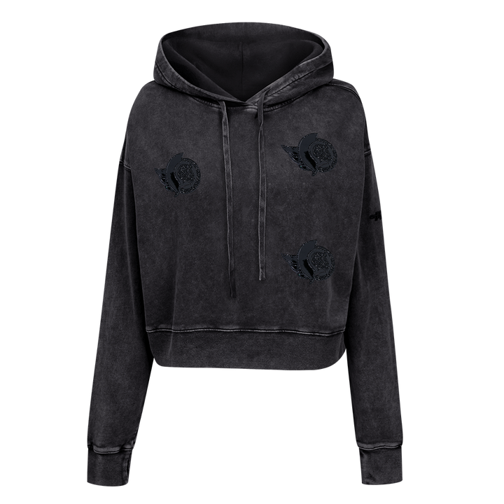 OTTAWA SENATORS WOMEN'S CROPPED WASHED VAGAURD PO HOODIE