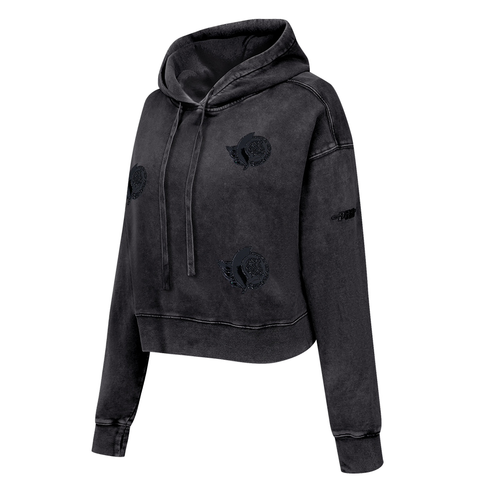 OTTAWA SENATORS WOMEN'S CROPPED WASHED VAGAURD PO HOODIE