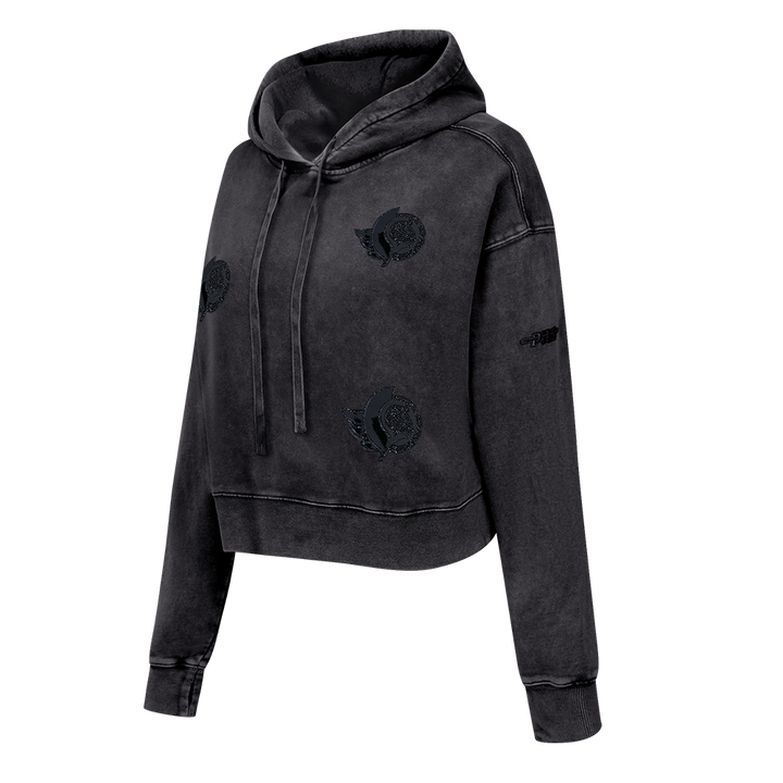 OTTAWA SENATORS WOMEN'S CROPPED WASHED VAGAURD PO HOODIE