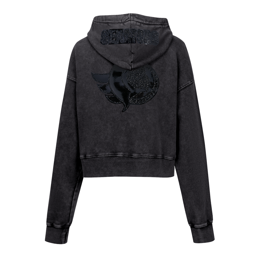 OTTAWA SENATORS WOMEN'S CROPPED WASHED VAGAURD PO HOODIE