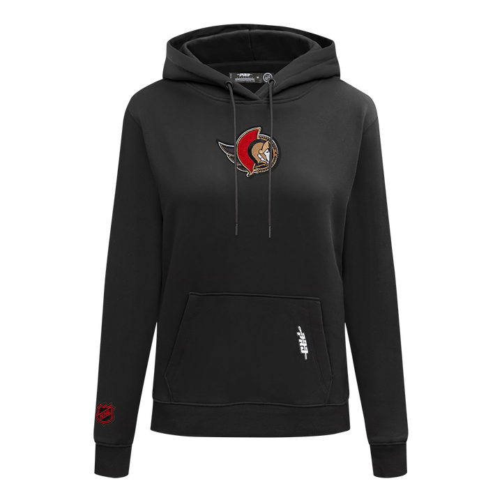 OTTAWA SENATORS WOMEN'S CLASSIC ICON PRO BLACK PULLOVER HOODIE