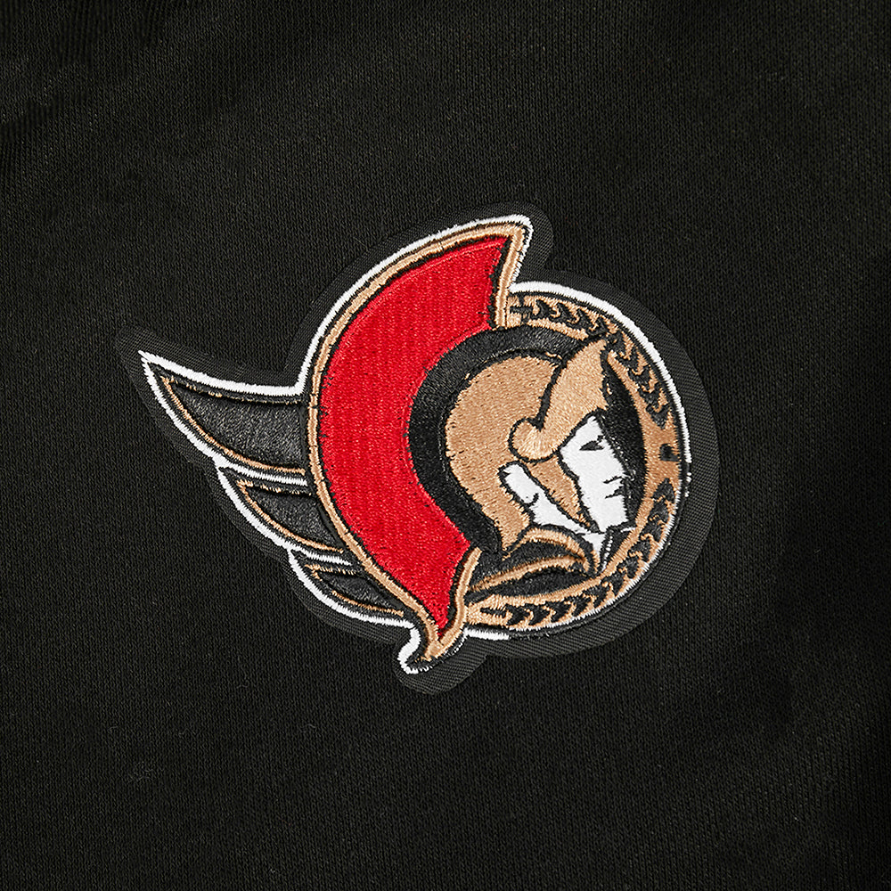 OTTAWA SENATORS WOMEN'S CLASSIC ICON PRO BLACK PULLOVER HOODIE